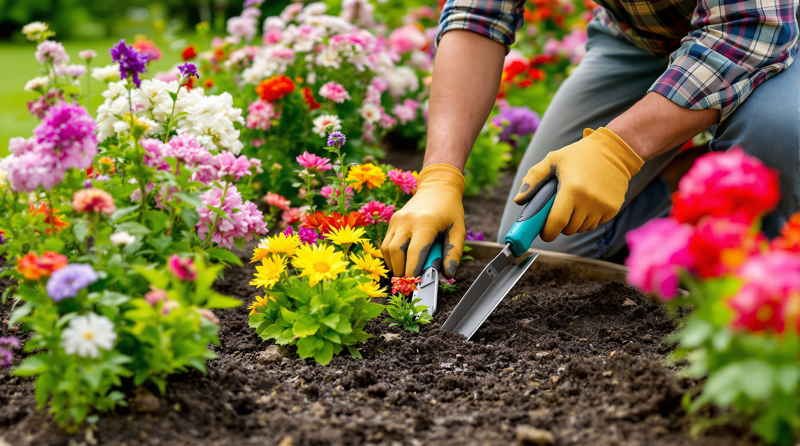 Plantation de végétaux dans un jardin landais — 2M Jardin & Entretien
